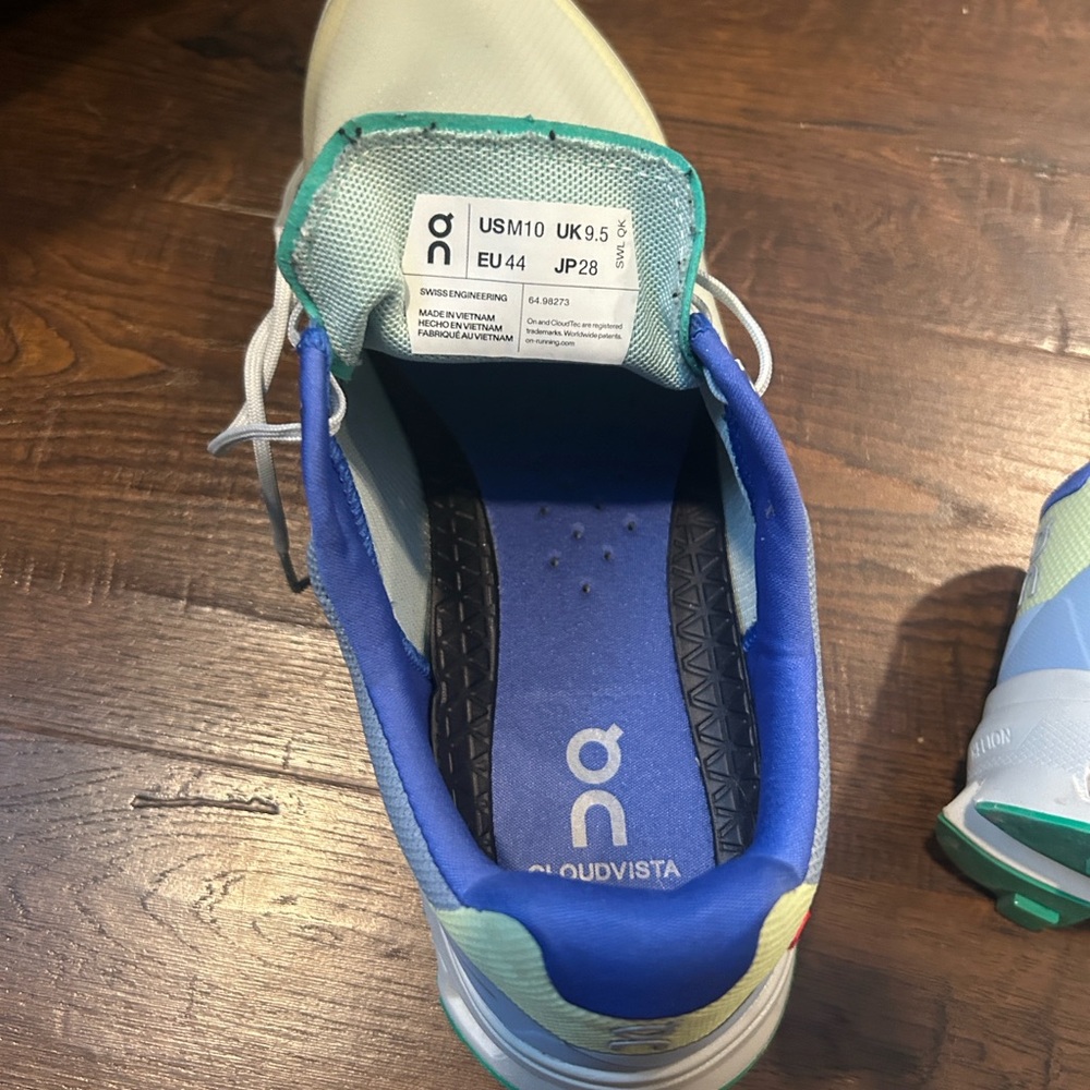 On Running Cloudvista Athletic Shoes - Blue and White